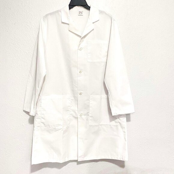 Fashion Seal Medical Laboratory Long Jacket White Size L - Picture 1 of 9